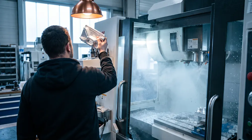 CNC-Fachkräfte bei der Arbeit